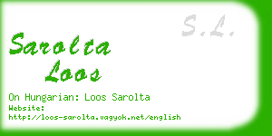 sarolta loos business card